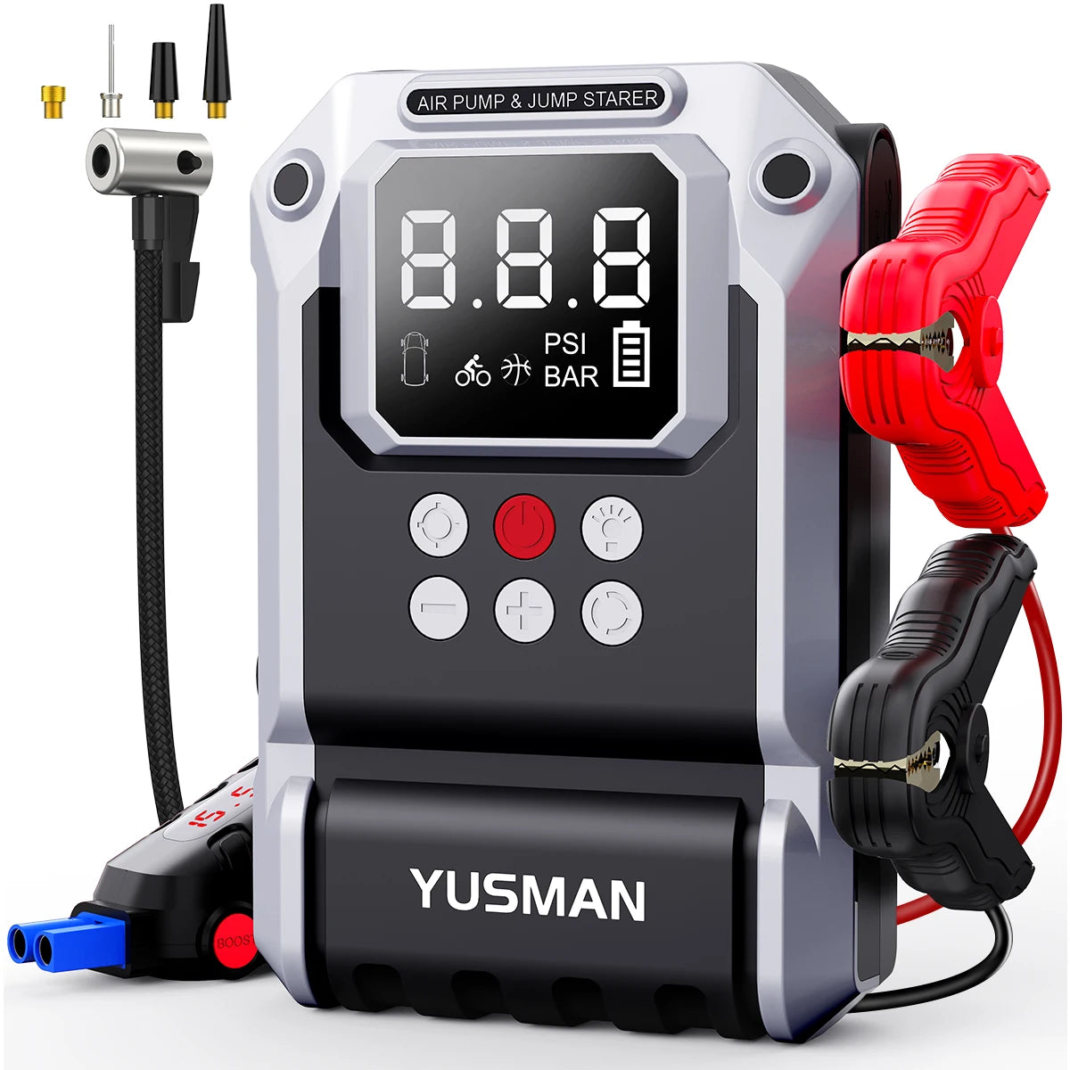 Portable Car Jump Starter with Air Compressor