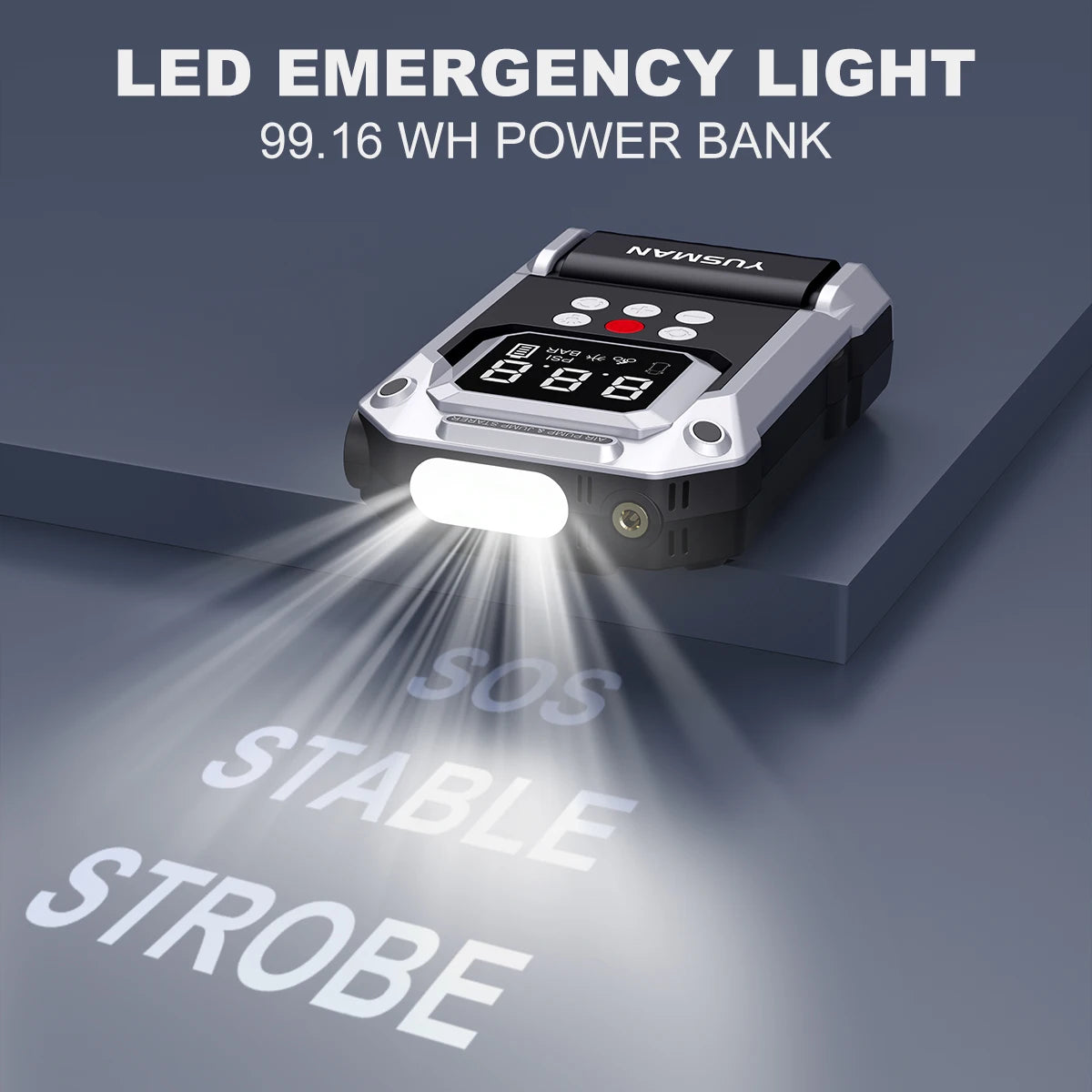 Portable Car Jump Starter with Air Compressor